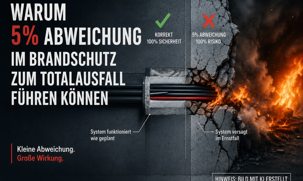 Warum 5 % Abweichung im Brandschutz zum Totalausfall führen können