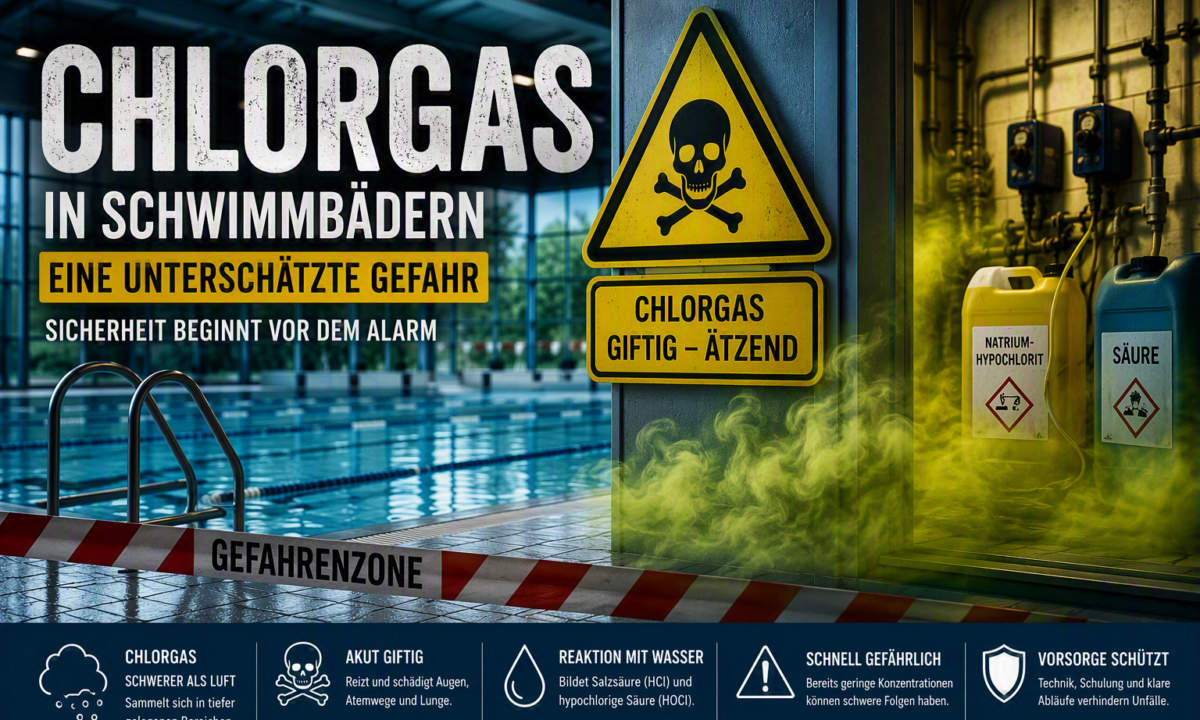 Chlorgas in Schwimmbädern: Wenn aus sicherer Wasseraufbereitung eine ernste Gefahr wird