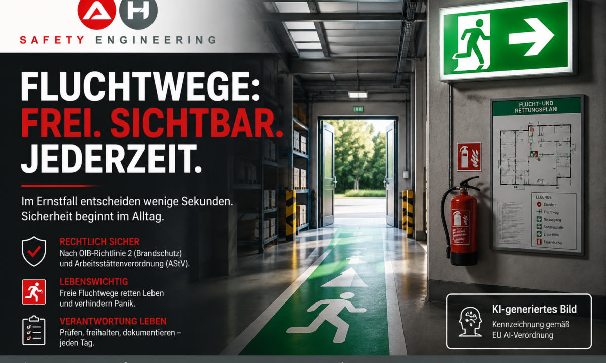 Fluchtwege: Im Ernstfall entscheiden wenige Sekunden – und oft nur wenige Zentimeter
