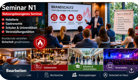 Nutzungsbezogenes Seminar N1 – für Betriebe mit besonderer Personengefährdung