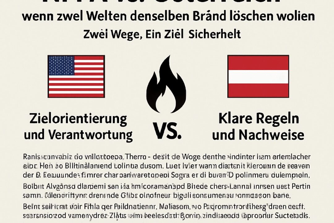 NFPA vs. Österreich – wenn zwei Welten denselben Brand löschen wollen