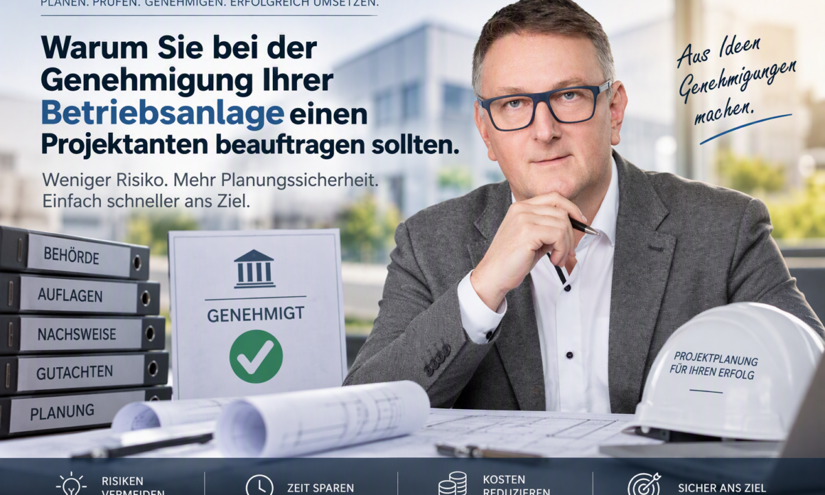 Warum Sie bei der Genehmigung Ihrer Betriebsanlage einen Projektanten beauftragen sollten