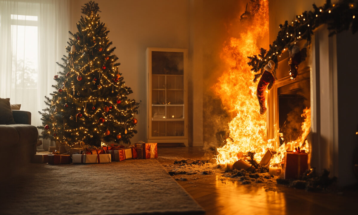 Weihnachtsbäume brennen und der Brandschutz ?